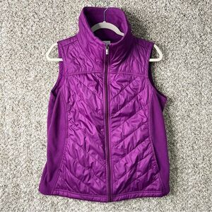 Columbia Vest Women’s Large Mix It Around Purple Quilted Zip Up Water Resistant